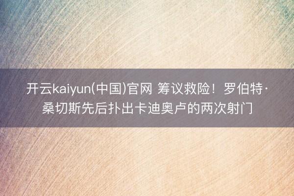 开云kaiyun(中国)官网 筹议救险！罗伯特·桑切斯先后扑出卡迪奥卢的两次射门