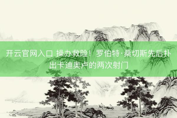 开云官网入口 操办救险！罗伯特·桑切斯先后扑出卡迪奥卢的两次射门