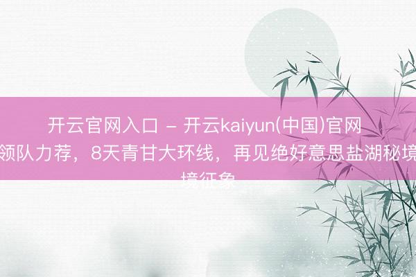 开云官网入口 - 开云kaiyun(中国)官网 资深领队力荐,8天青甘大环线,再见绝好意思盐湖秘境征象