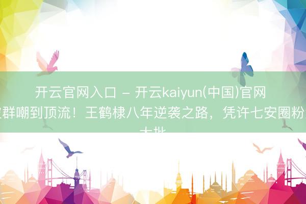 开云官网入口 - 开云kaiyun(中国)官网 从被群嘲到顶流！王鹤棣八年逆袭之路，凭许七安圈粉大批
